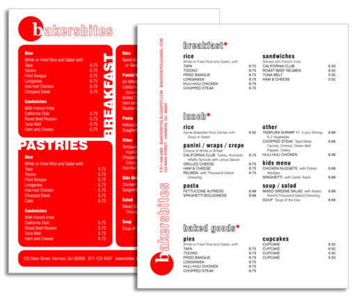 Bakers Bites Menu Concepts Bakers Bites Menu Concepts