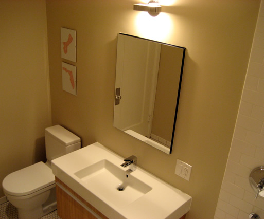 Bathroom Vanity and Toilet