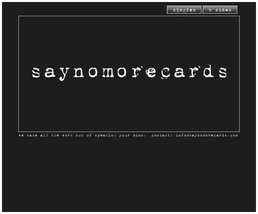 Saynomorecards.com Home
